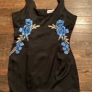 ETTIQUETTE boutique black silky dress